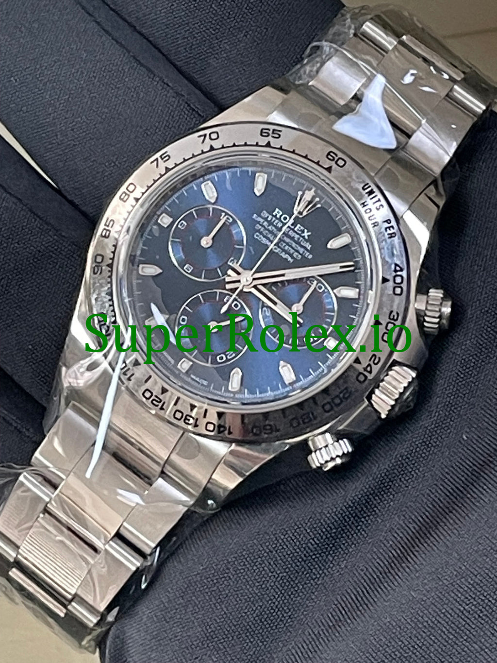 Rolex Cosmograph Daytona 40 White Gold Blue Index Dial Ref.116509