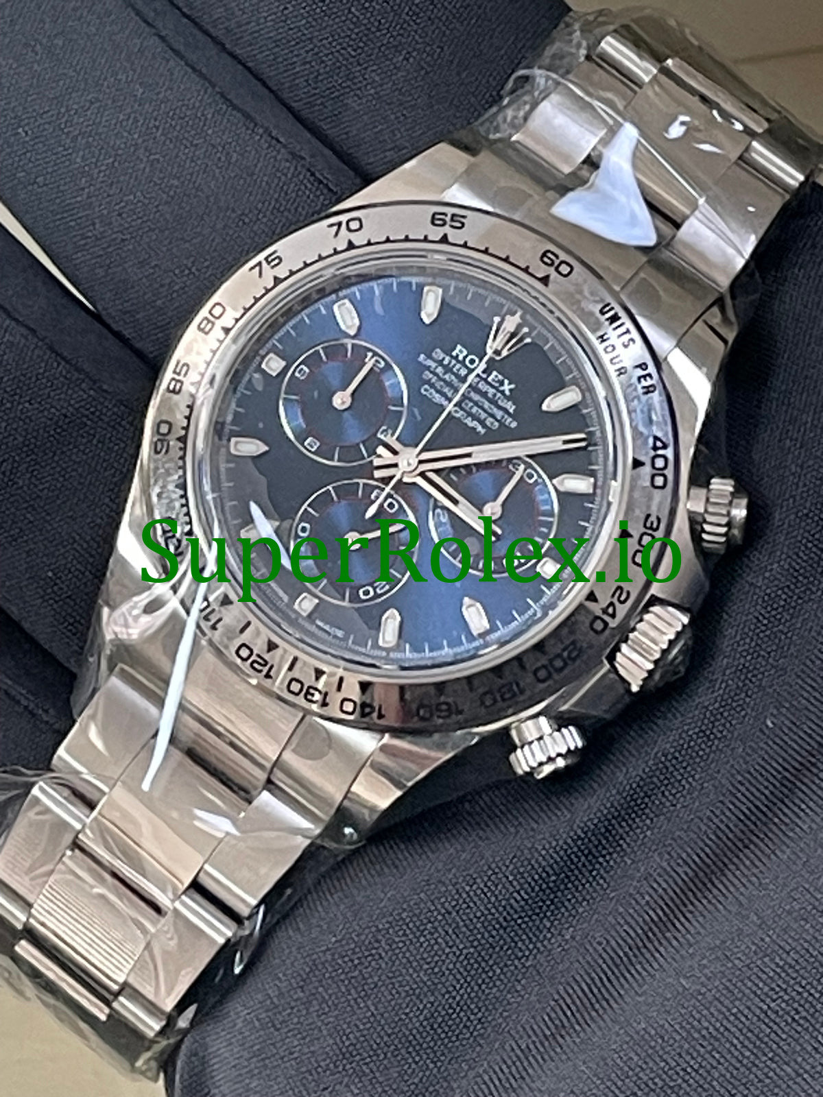 Rolex Cosmograph Daytona 40 White Gold Blue Index Dial Ref.116509