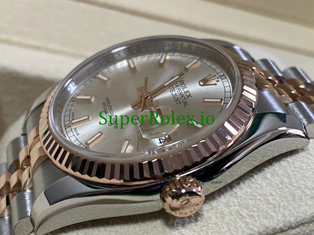 Rolex Datejust 36 Steel and Everose Gold Sundust Dial Ref.116231