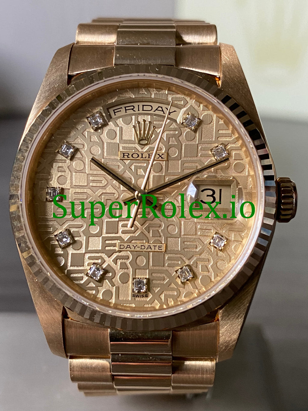 Rolex Day-Date 36MM Yellow Gold Diamond Dial Ref.18238