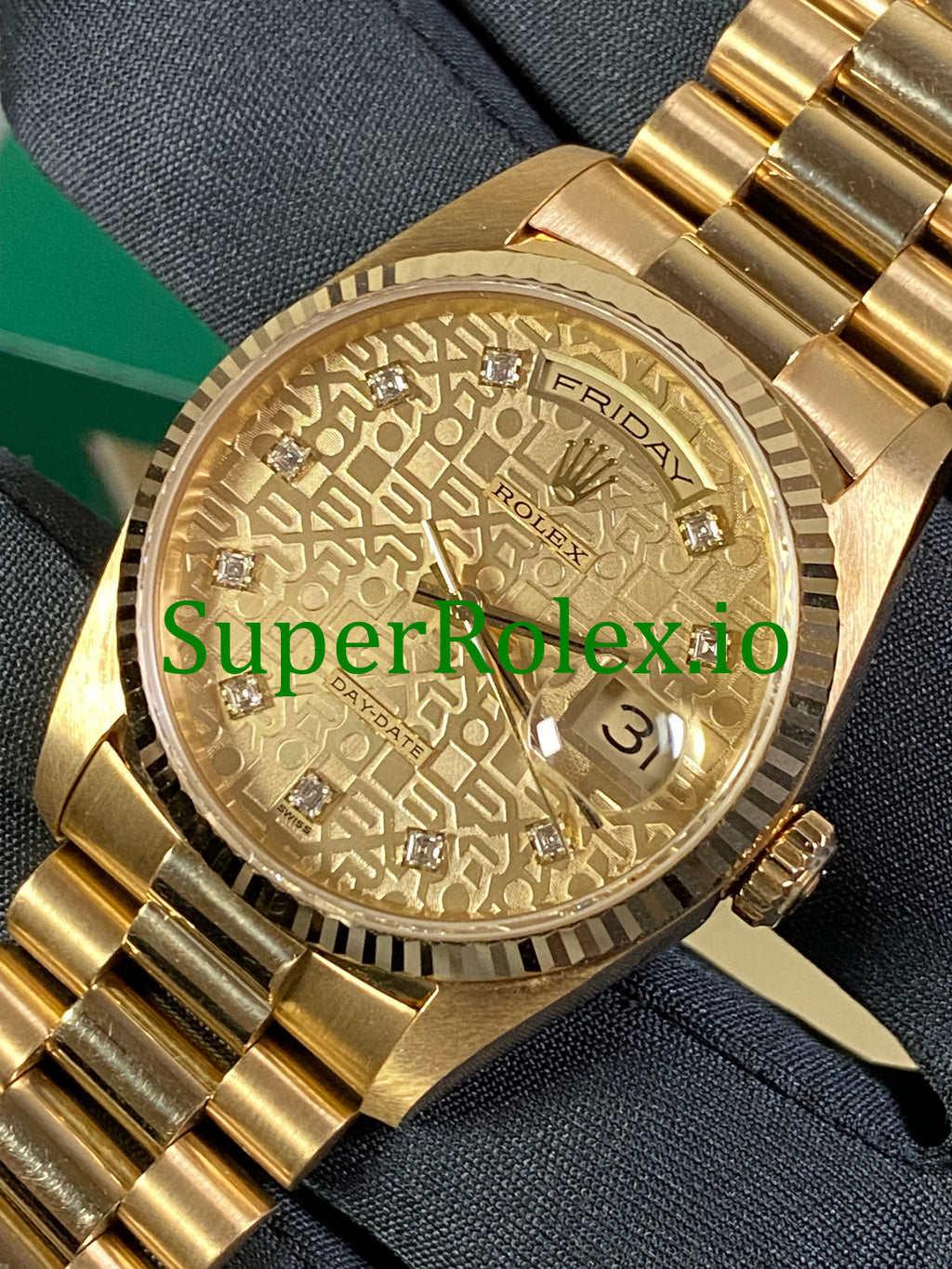 Rolex Day-Date 36MM Yellow Gold Diamond Dial Ref.18238
