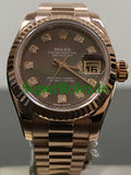 Rolex Lady-Datejust 26 Everose Gold Pearl Diamond Dial Ref.179175