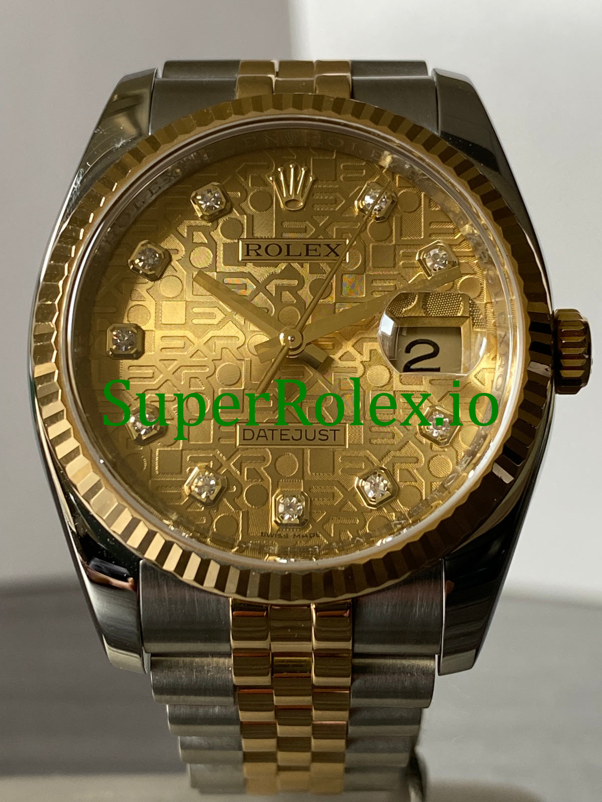 Rolex Datejust 36 Steel and Yellow Gold Diamond Dial Ref.116233