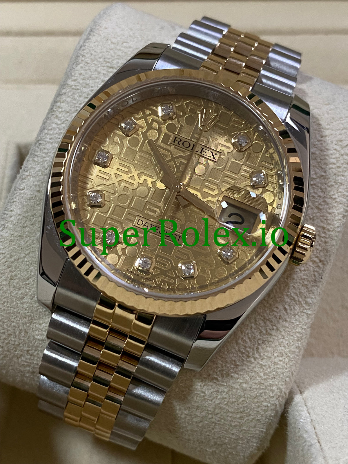Rolex Datejust 36 Steel and Yellow Gold Diamond Dial Ref.116233