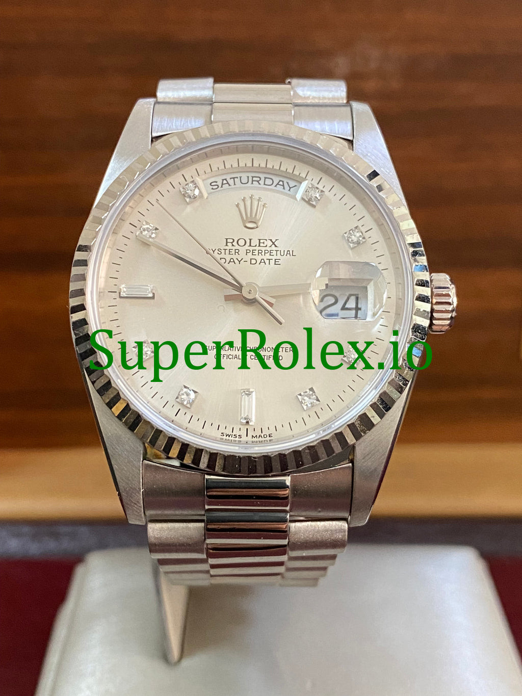 Rolex Day-Date 36MM White Gold Ref.18239 - Diamond Dial