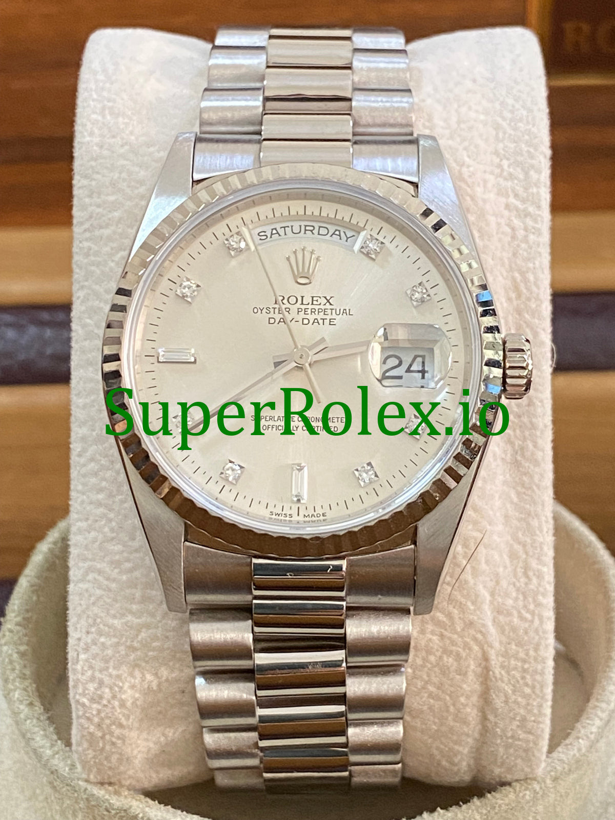 Rolex Day-Date 36MM White Gold Ref.18239 - Diamond Dial