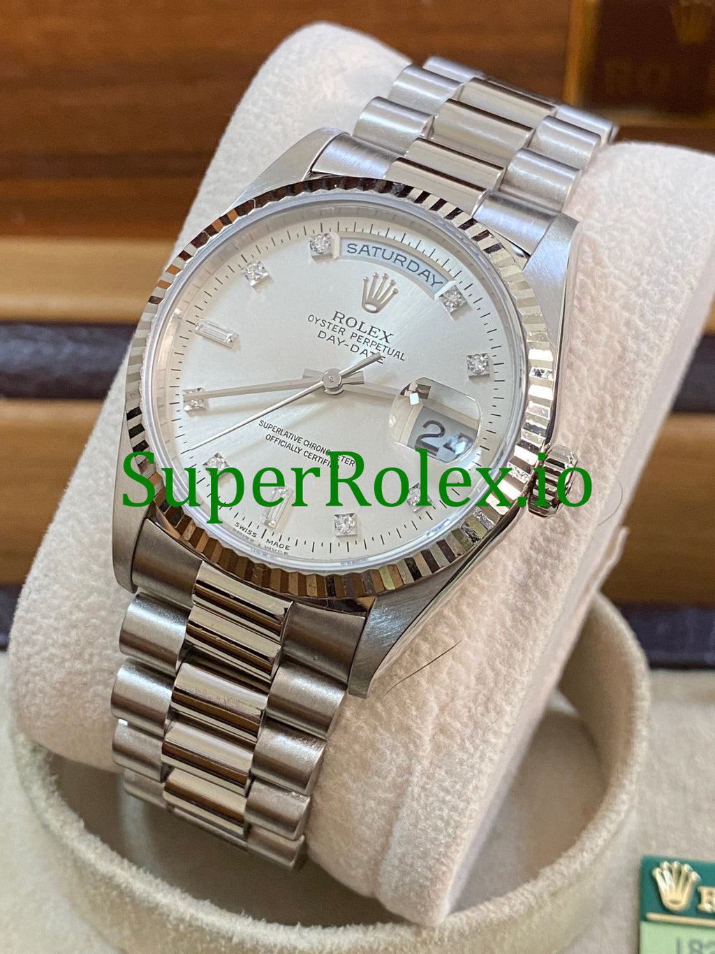 Rolex Day-Date 36MM White Gold Ref.18239 - Diamond Dial