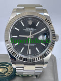 Rolex Datejust 41 Steel and White Gold Black Index Dial Ref.126334